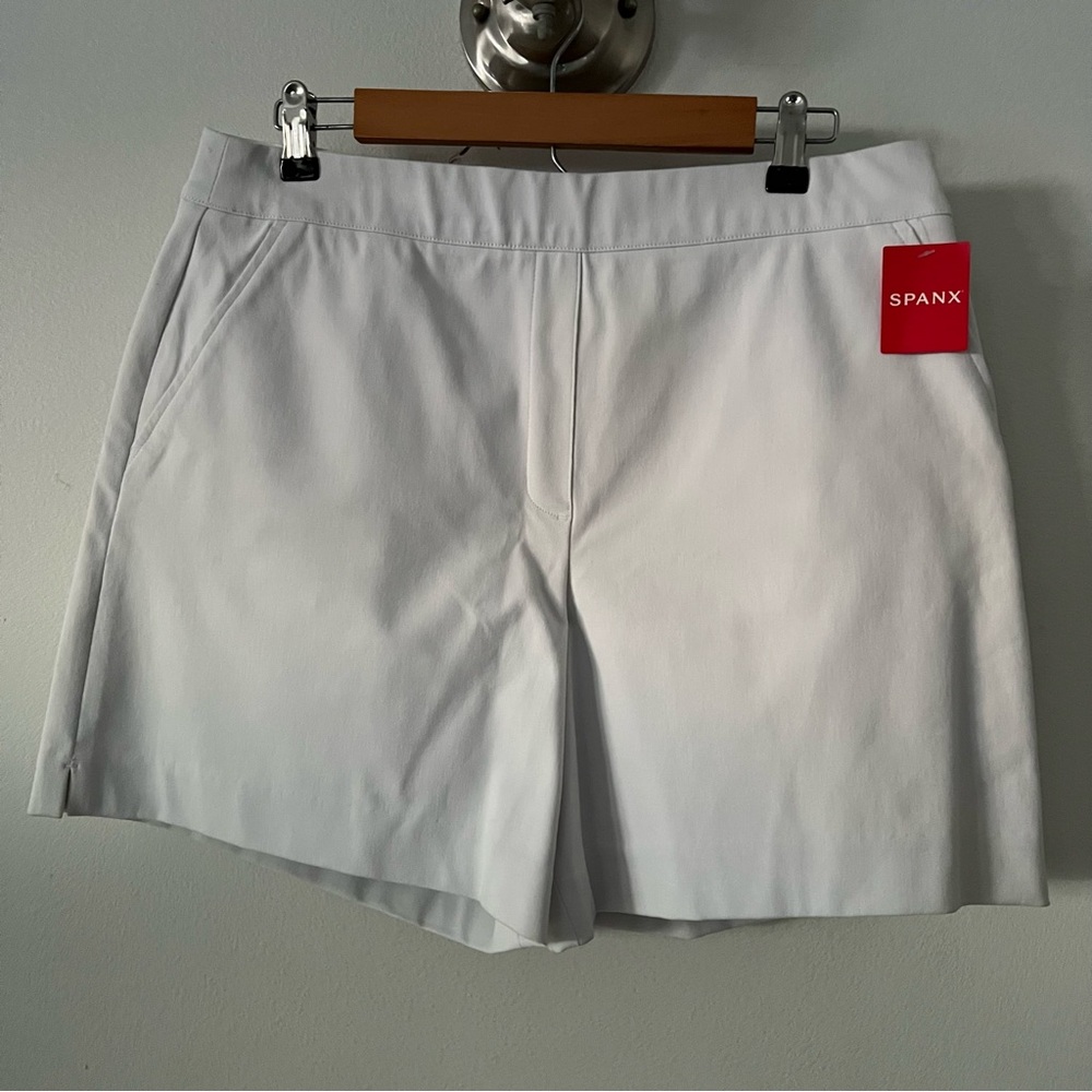 SPANX High Waist Women's White Shorts Sz L - Picture 10 of 16